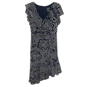 TAYLOR Ruffle Asymmetrical Floral Dress Size 10